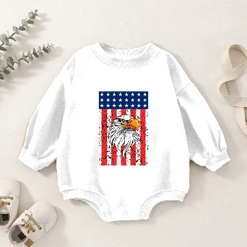 Discover American Bald Eagle Baby Romper Sweatshirts