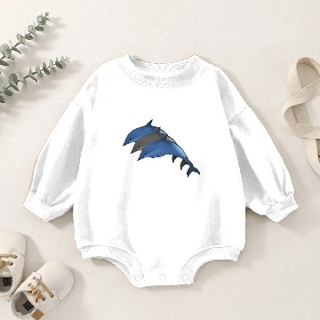 Discover Three colourful dolphins Baby Romper Sweatshirts