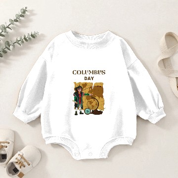 Discover Columbus Day World Map America Baby Romper Sweatshirts