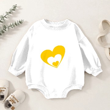 Discover Yellow Heart Valentine's day Gift Baby Romper Sweatshirts