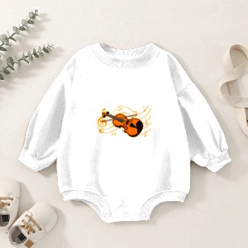 Discover Violin Violinist Baby Romper Sweatshirts