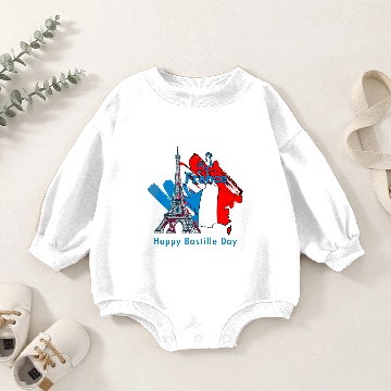 Discover Happy Bastille Day Baby Romper Sweatshirts