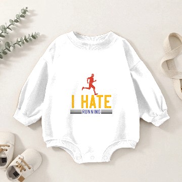 Discover I Hate Running Baby Romper Sweatshirts