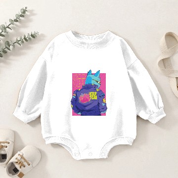 Discover Cyberpunk Cybercat Baby Romper Sweatshirts