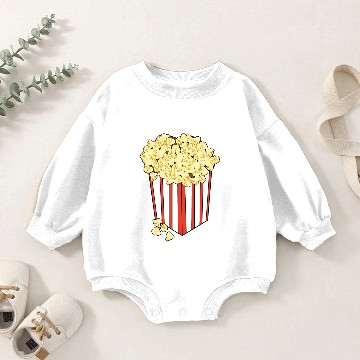 Discover Popcorn Retro Vintage Cinema Hipster Baby Romper Sweatshirts