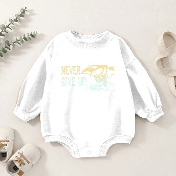 Discover Goku Never Give Up Baby Romper Sweatshirts