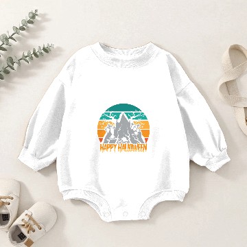 Discover Happy Halloween Mountain Horror Tombstone Baby Romper Sweatshirts