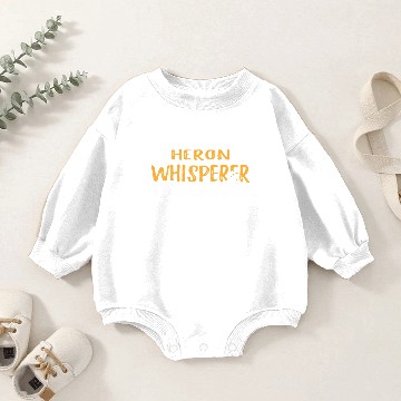 Discover Heron Whisperer Graphic Baby Romper Sweatshirts
