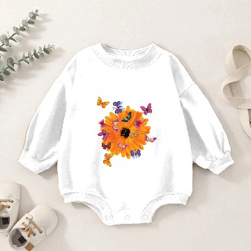 Discover Marigold & Butterflies. A Lovely Baby Romper Sweatshirts.