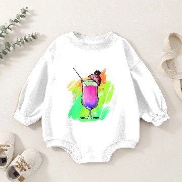 Discover Cocktail pink Baby Romper Sweatshirts