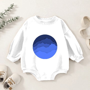 Discover Blue Mountain Waves Baby Romper Sweatshirts