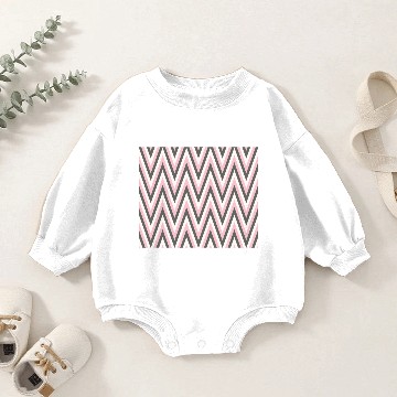 Discover Modern and Minimal Pink Chevron Pattern Baby Romper Sweatshirts