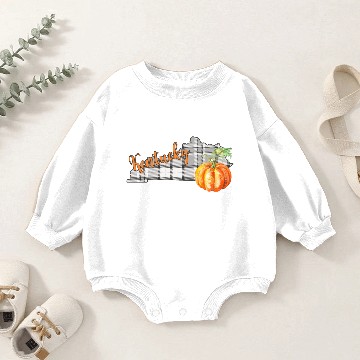 Discover Kentucky Pumpkin Baby Romper Sweatshirts