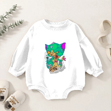 Discover Catzilla funny cat with god zilla look Baby Romper Sweatshirts