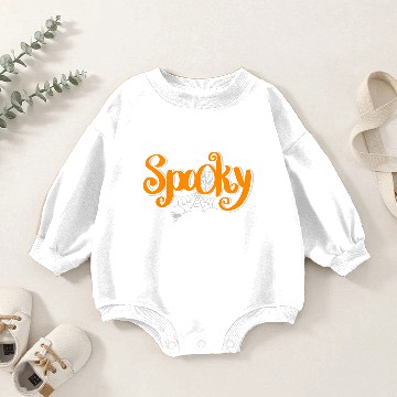 Discover Spooky Halloween with Spider and spider web Baby Romper Sweatshirts