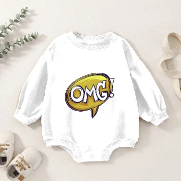 Discover OMG Speech Bubble Baby Romper Sweatshirts