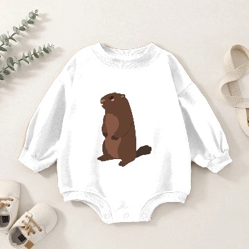 Discover Groundhog Baby Romper Sweatshirts