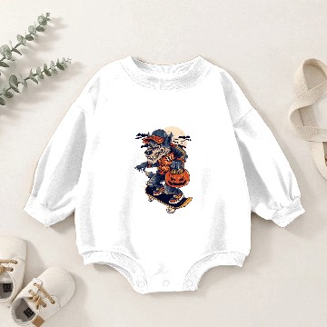 Discover Halloween werewolf with pumpkin Baby Romper Sweatshirts