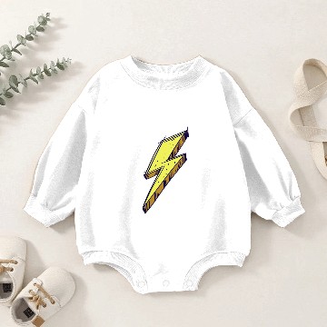 Discover Lightning Bolt Color Illustration Baby Romper Sweatshirts