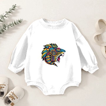 Discover Jaguar Aztec Art Mexican Art Baby Romper Sweatshirts