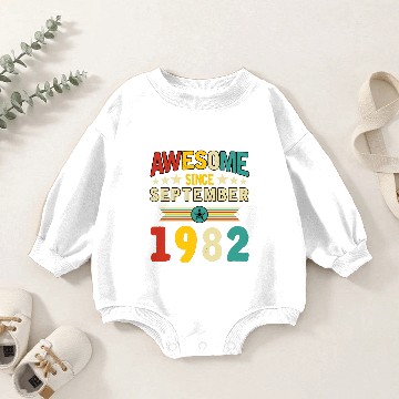 Discover Awesome Since September 1982 Baby Romper Sweatshirts