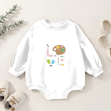 Discover Love Art Teacher Baby Romper Sweatshirts
