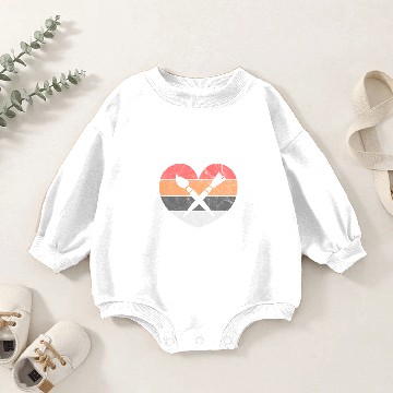 Discover Art Teacher Heart Retro Vintage Baby Romper Sweatshirts
