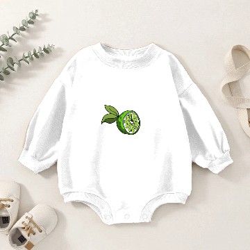 Discover Lime Citrus Fruit Shape Baby Romper Sweatshirts