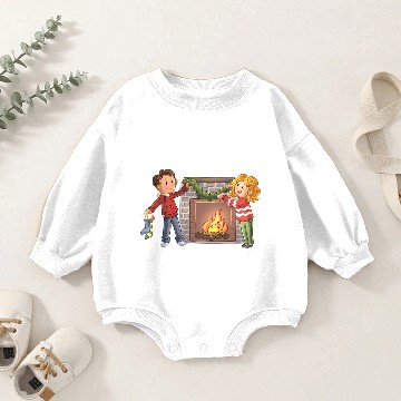 Discover Decorating Fireplace Baby Romper Sweatshirts