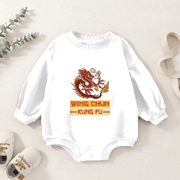 Discover Wing Chun Kung Fu chinese dragon Baby Romper Sweatshirts