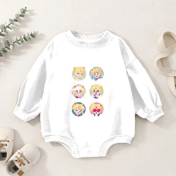 Discover Sailor Moon Emotion Bubbles Baby Romper Sweatshirts