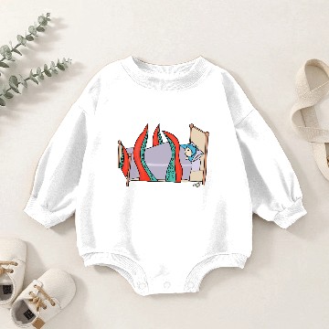Discover Sally could not sleep, slumber, or snooze Baby Romper Sweatshirts