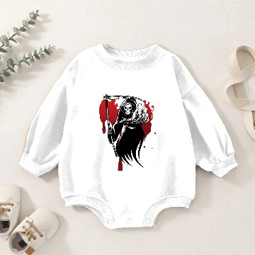 Discover Grim Reaper Design Baby Romper Sweatshirts
