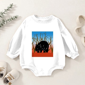Discover Wombat In The Outback In Australia Baby Romper Sweatshirts