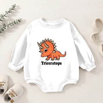 Discover Triceratops Cute Dinosaur Baby Romper Sweatshirts
