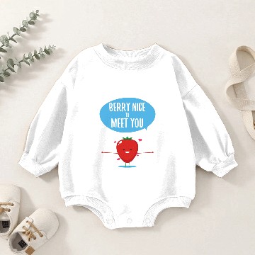 Discover Berry Nice To Meet You Baby Romper Sweatshirts