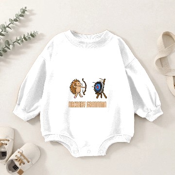 Discover Hedgehog Archery Grandma Archer Grandmother Baby Romper Sweatshirts