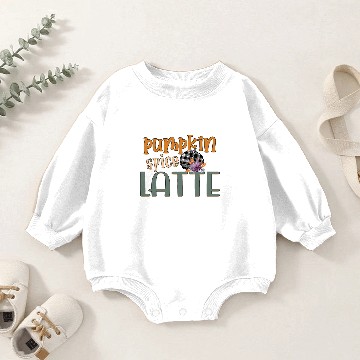 Discover Pumpkin Spice Latte Baby Romper Sweatshirts