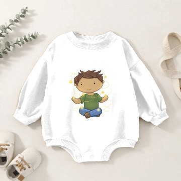 Discover Firefly Meditation Baby Romper Sweatshirts