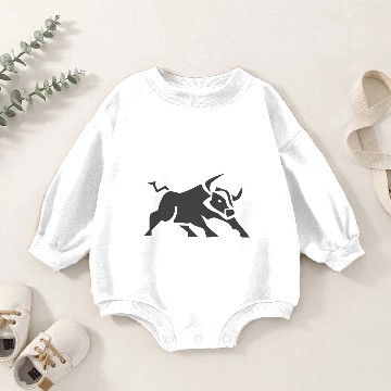 Discover Charging Bull Icon Baby Romper Sweatshirts
