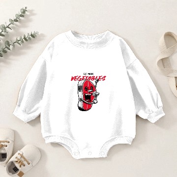 Discover Eat more vegetables steak Baby Romper Sweatshirts