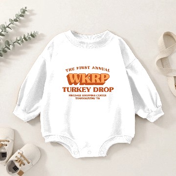Discover Wkrp Turkey Drop Baby Romper Sweatshirts
