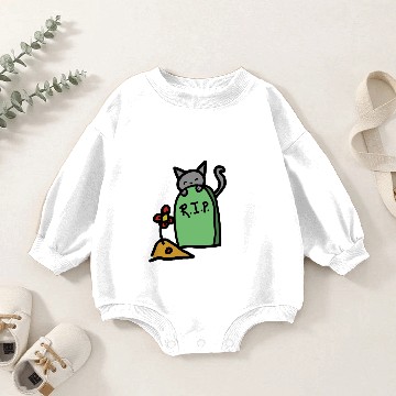 Discover Graveyard Kitty Cat Baby Romper Sweatshirts