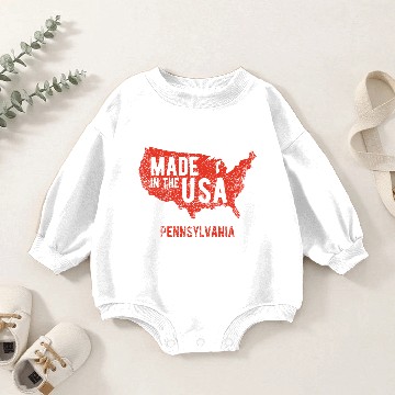 Discover Made in the USA Pennsylvania Baby Romper Sweatshirts