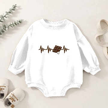 Discover I Love Chocolate Heartbeat Pulse Baby Romper Sweatshirts