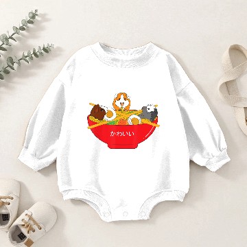 Discover Guinea Pig Cavy Ramen Baby Romper Sweatshirts