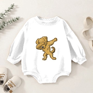Discover Dabbing Golden Retriever Dog Dab Baby Romper Sweatshirts Baby Romper Sweatshirts