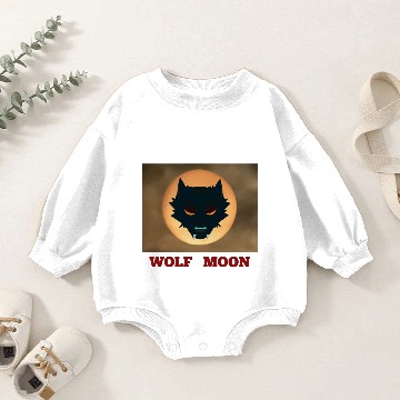 Discover Wolf Moon Baby Romper Sweatshirts