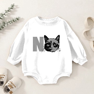 Discover Grumpy Cat Big No Face Graphic Baby Romper Sweatshirts