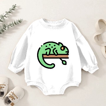 Discover Little Chameleon Baby Romper Sweatshirts